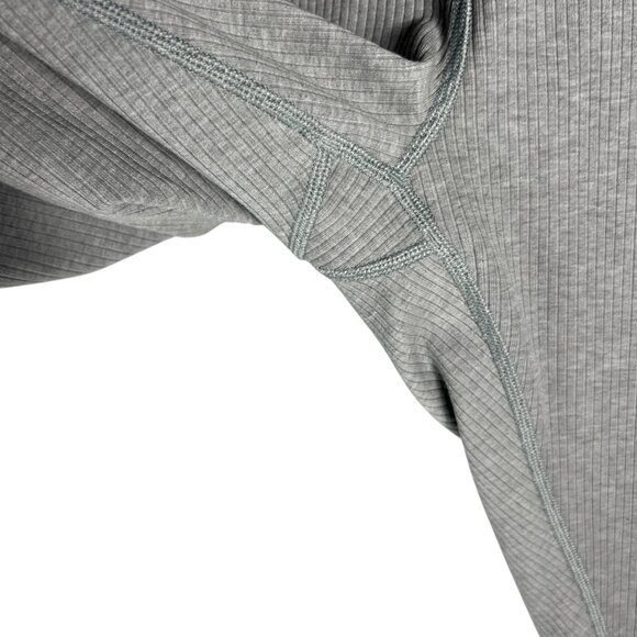 alo Yoga Ribbed High-Waist 7/8 Blissful Legging in Athletic Heather Grey Size M - Picture 3 of 10